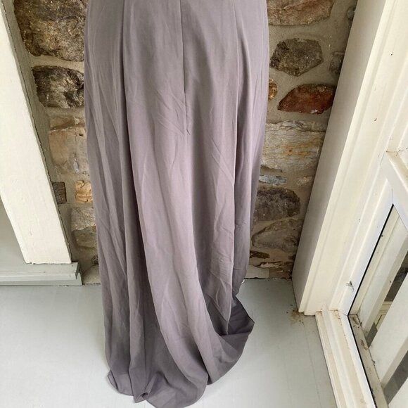 NWT Anthropologie BHlDN Jenny Yoo Elliya Maxi Dress Charcoal Gray Womens 2 - Picture 11 of 12